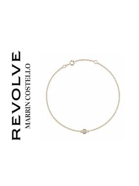 Revolve x MARRIN COSTELLO Soleil Bracelet White Topaz Sterling Silver/  14k Gold